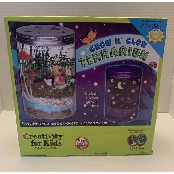 Creativity for Kids Grow 'N Glow Terrarium Kit for Kids - Science Activities - Picture 1 of 7
